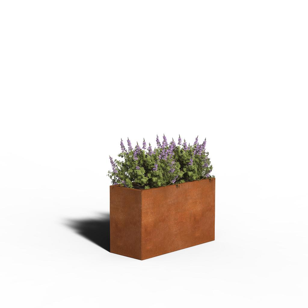 2e-kans: Cortenstaal Plantenbak 120x40x60 INCL. BODEM, Tuin en Terras, Bloembakken en Plantenbakken, Zo goed als nieuw, Metaal