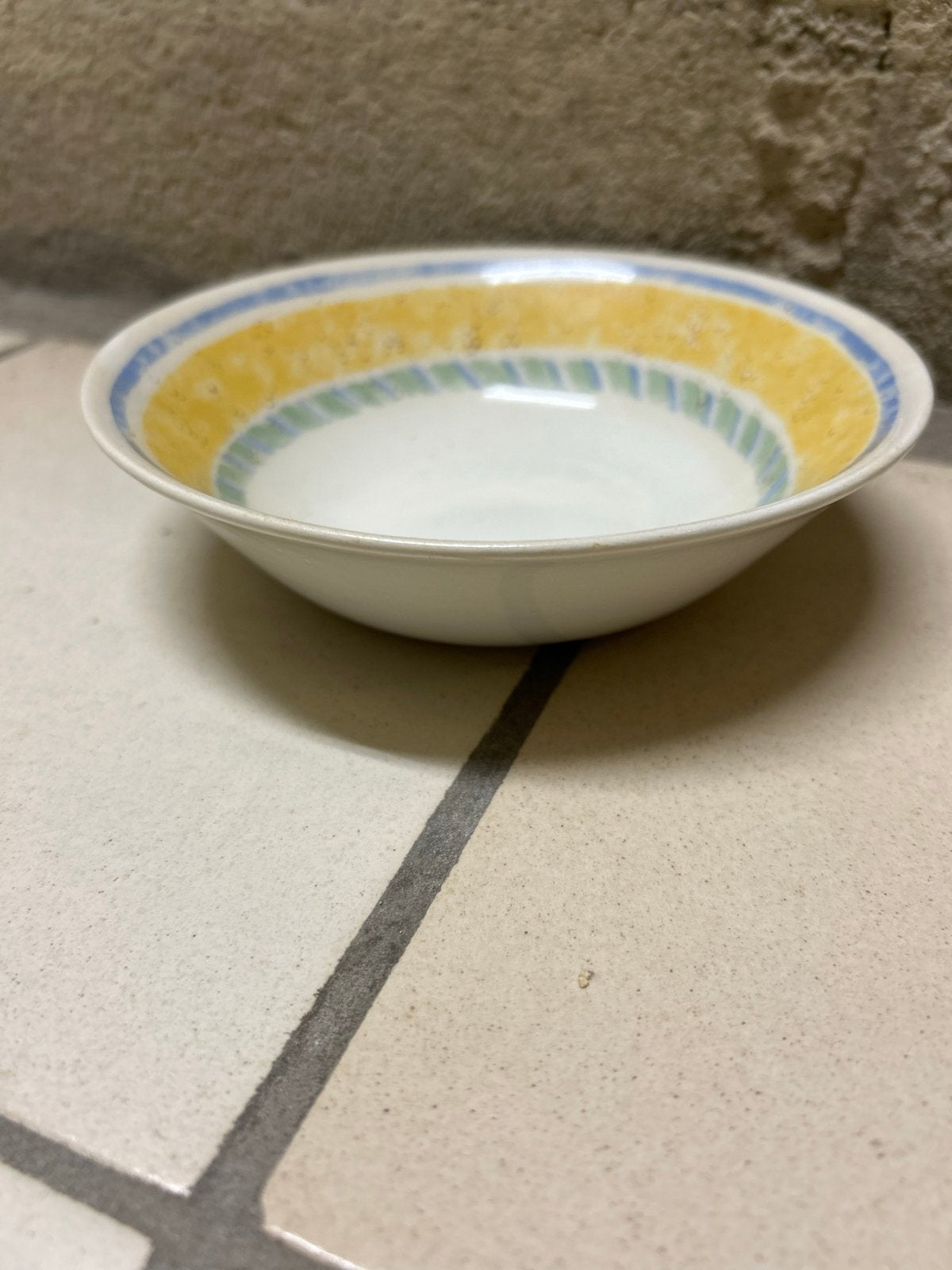Vintage Geel en Blauw Servies Set, Ophalen