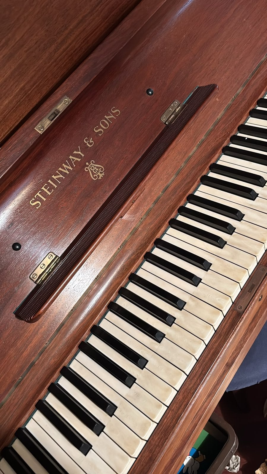 Steinway & Son piano klassiek en elegant, Ophalen, Gebruikt, Bruin, Piano