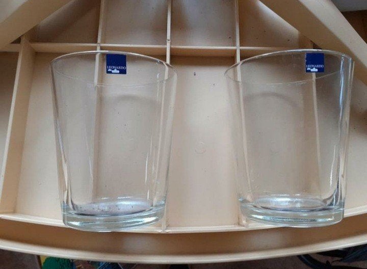 2 glazen vazen Leonardo nieuw, Ophalen of Verzenden, Nieuw, Transparant, Glas