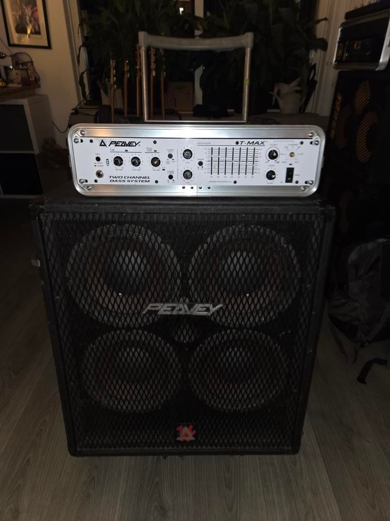 Peavey T-Max Bass Amp 500 watt met 4x10 Cabinet, Ophalen, Gebruikt, Basgitaar, 100 watt of meer
