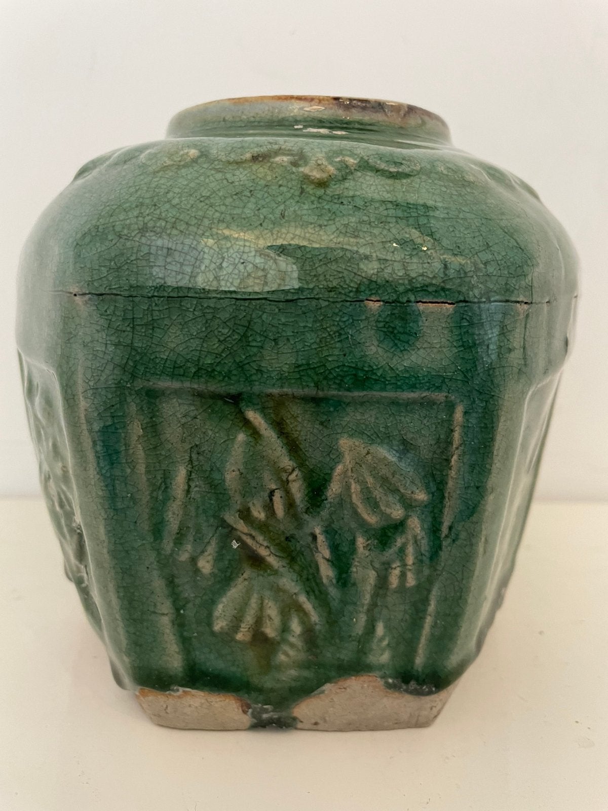 Antieke Chinese Shiwan gemberpot | Bloemmotief | 1890-1930, Antiek en Kunst, Ophalen of Verzenden