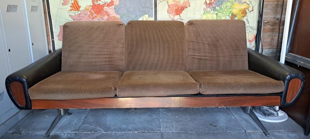 Prachtig design bankje jaren 50/60, Ophalen, Gebruikt, Jaren 50/60 design, 150 tot 200 cm