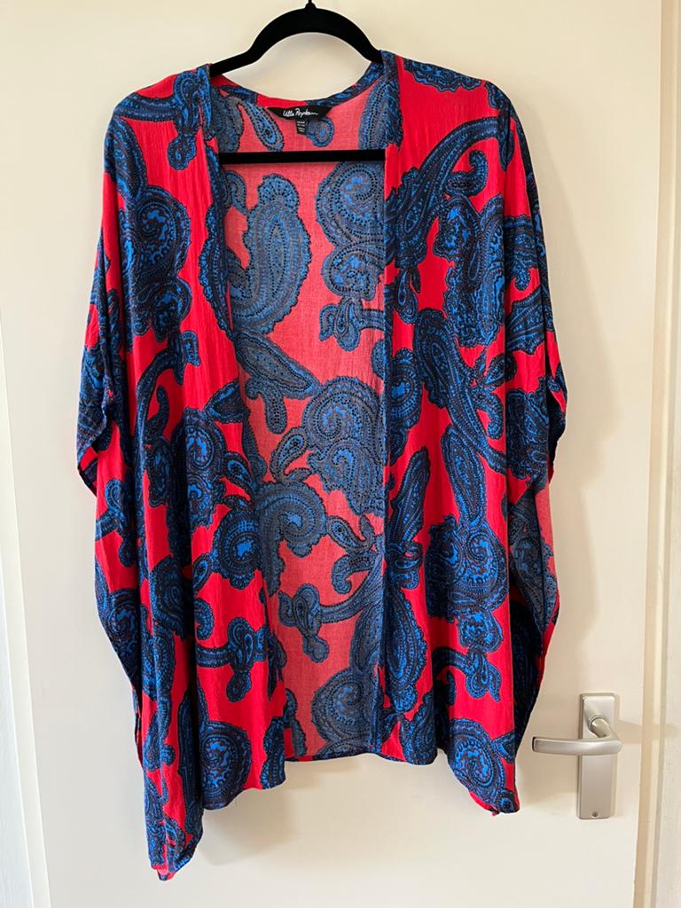 Ulla Popken Kimono vest 46-48, Verzenden, Zo goed als nieuw, Maat 46/48 (XL) of groter, Blauw