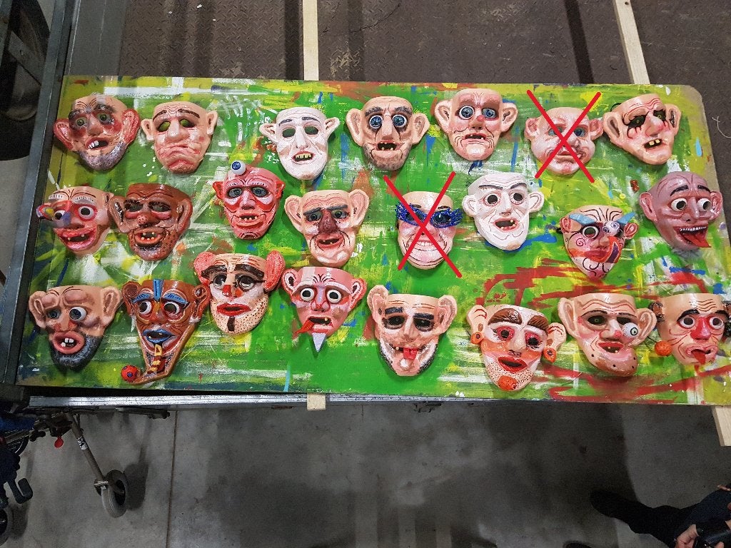 maskers carnaval uniek self made halloween, Ophalen of Verzenden, Gedragen, Halloween, Accessoires
