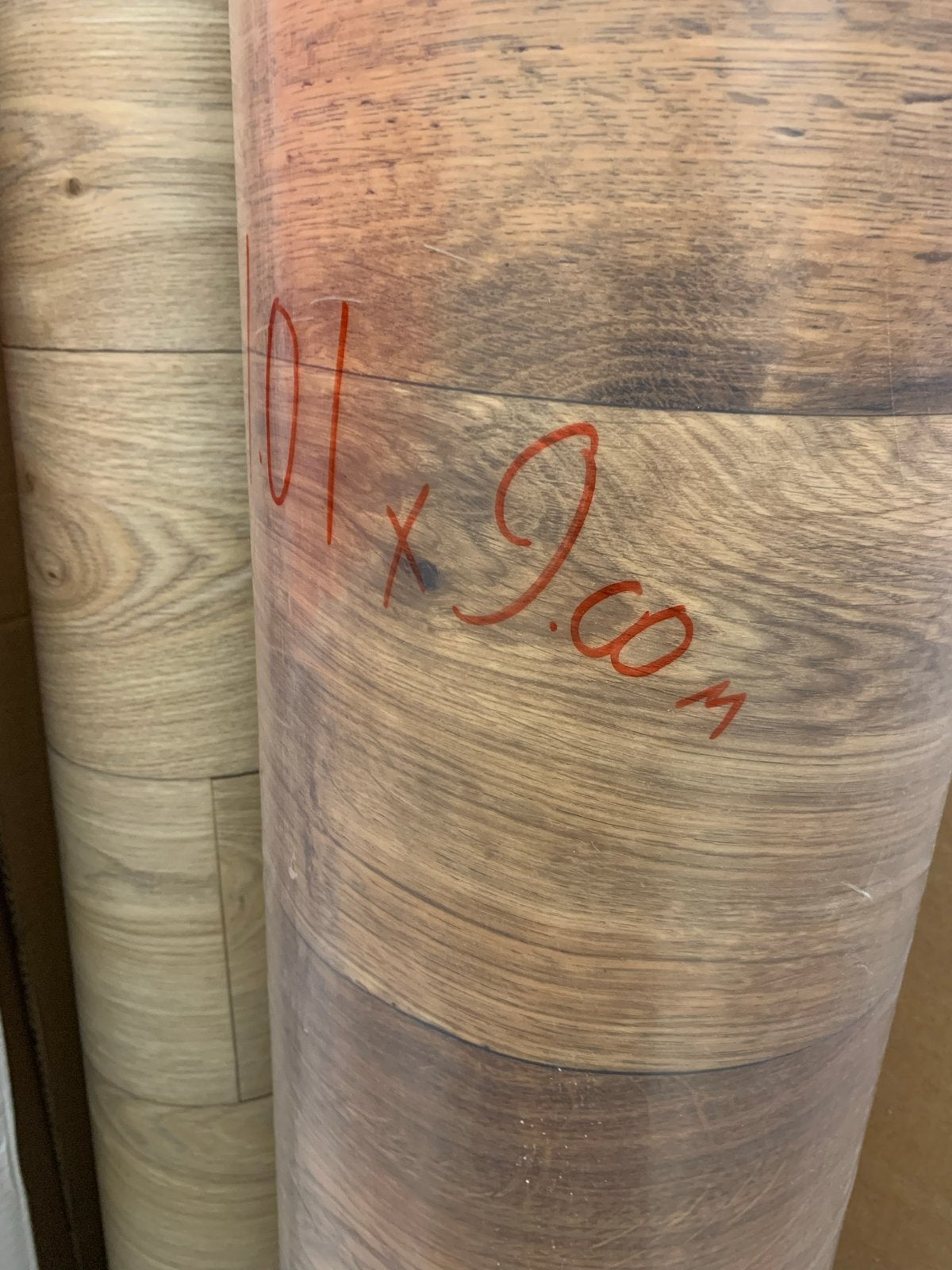 Restant vinyl vloerbedekking - Houtlook, Ophalen, Bruin, Nieuw, Minder dan 10 m²