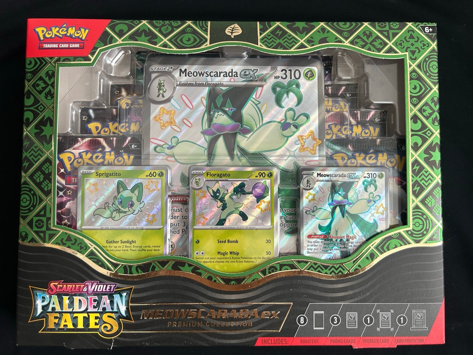 Pokémon TCG: Paldean Fates Meowscarada ex Premium Collectie, Ophalen of Verzenden, Nieuw, Overige typen, Foil