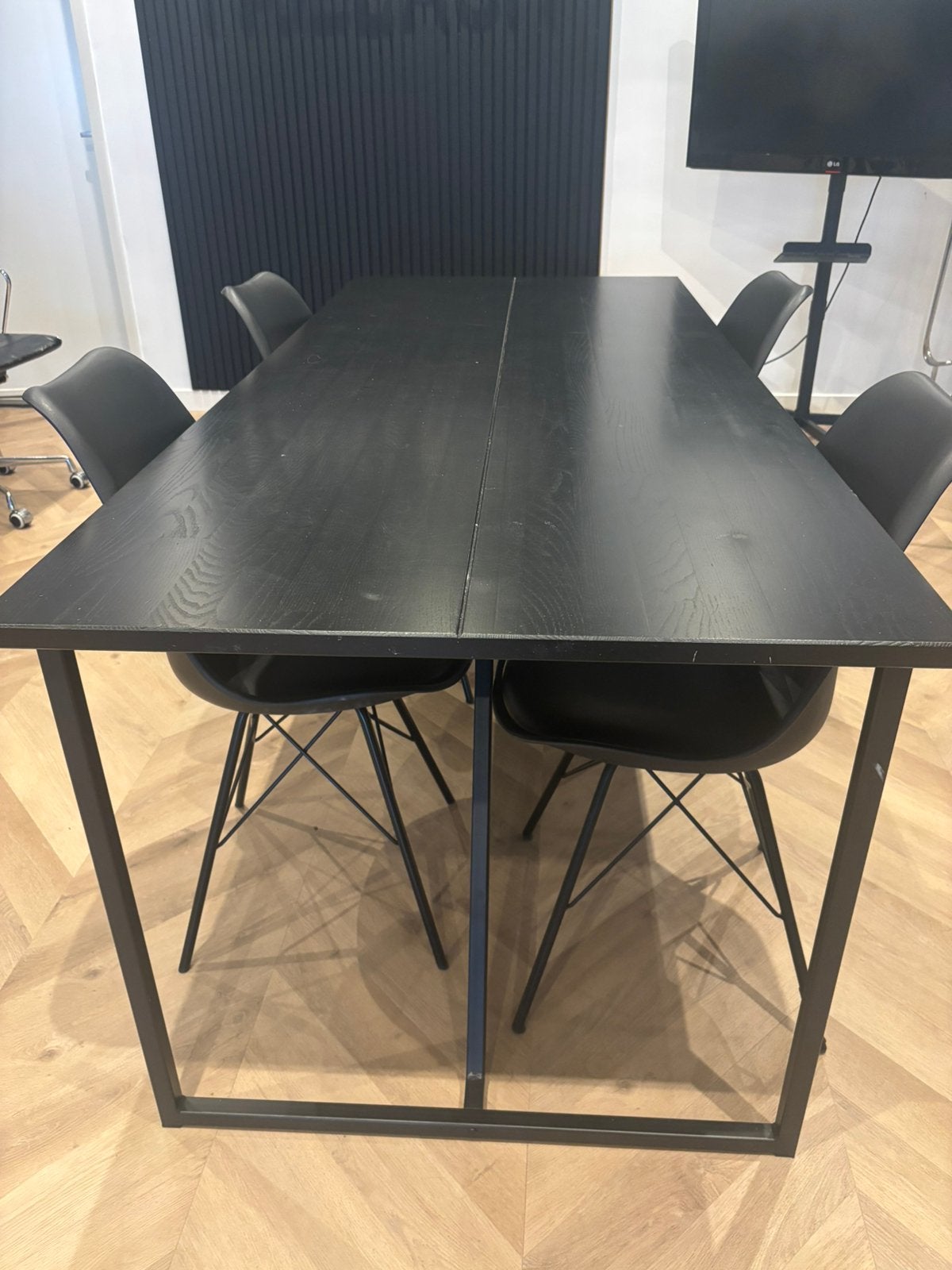 Tafel met 4 stoelen, Huis en Inrichting, Tafels | Eettafels, Ophalen, Zo goed als nieuw, Rechthoekig, 50 tot 100 cm