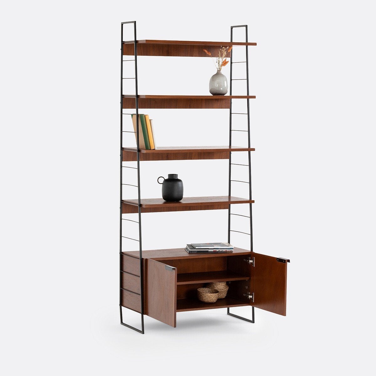 Walnoot wandkast - Watford LaRedoute, Ophalen, 200 cm of meer, Zo goed als nieuw, Minder dan 150 cm
