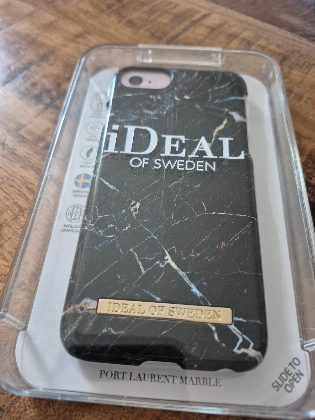 iDeal of Sweden iPhone hoes Port Laurent Marble nieuw o, Zwart, Schokbestendig, Kunststof, Ophalen