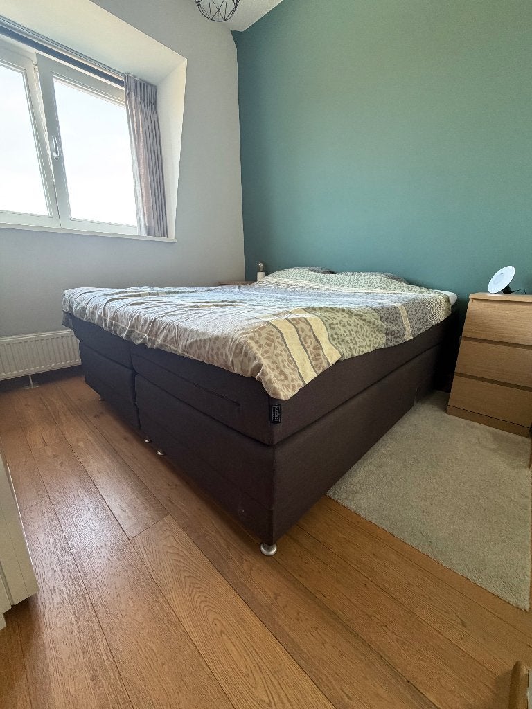 Elektrische Boxspring Caresse 180x220 cm, Ophalen, Gebruikt, Bruin, Tweepersoons