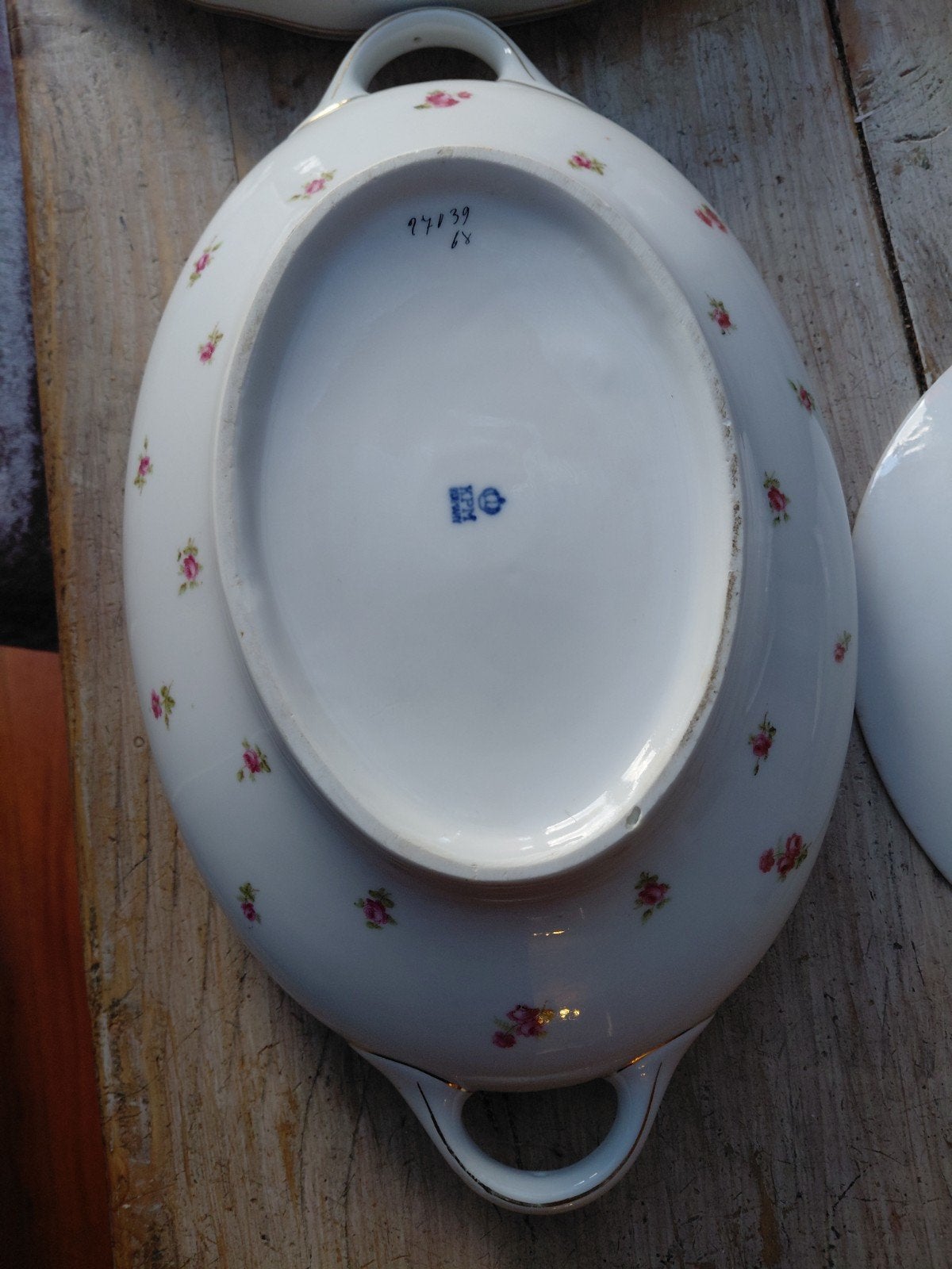 Antiek KPM Porseleinen Servies met Rozenmotief, Antiek en Kunst, Ophalen of Verzenden