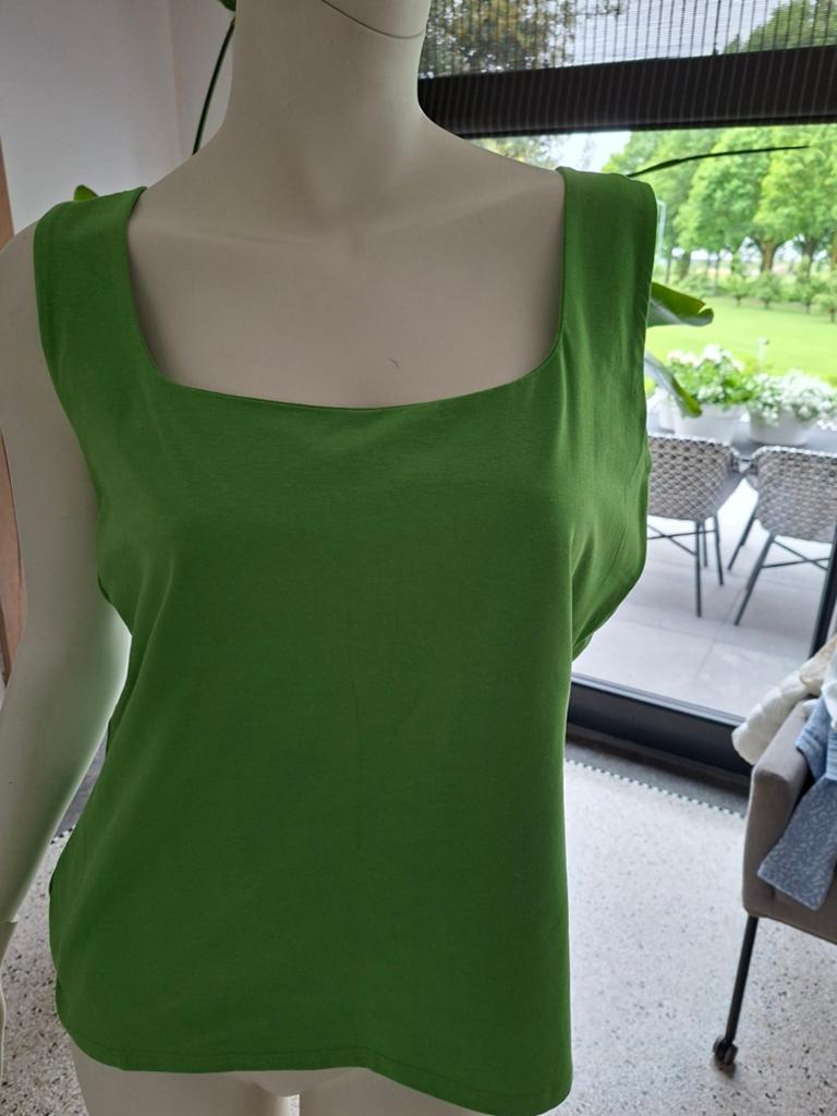 Groene top zomertop katoen en stretch xxl 44 vierkante hals, Maat 42/44 (L), Nieuw, Ophalen of Verzenden, Costes