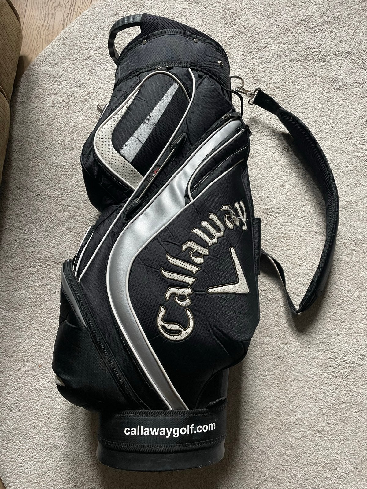 Callaway Golftas - Zwart/Zilver Cartbag, Sport en Fitness, Golf, Ophalen of Verzenden, Gebruikt, Tas, Callaway