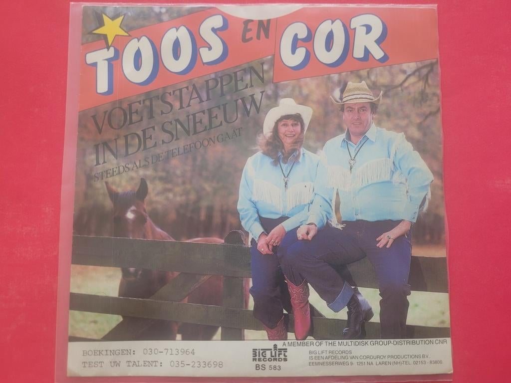 Toos en Cor - Voetstappen in de sneeuw, Cd's en Dvd's, Ophalen, Zo goed als nieuw, Overige formaten, Levenslied of Smartlap