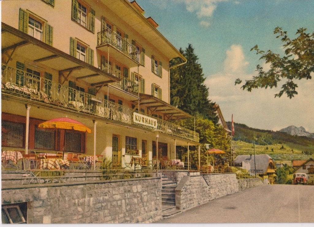 Zwitserland, Sorenberg met autobus, Verzamelen, Ansichtkaarten | Buitenland, Ongelopen, Overig Europa, 1960 tot 1980, Ophalen of Verzenden