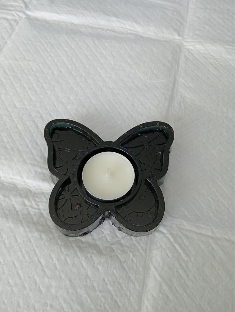 Waxinelichthouder van epoxy vlinder, Ophalen of Verzenden, Overige materialen, Minder dan 25 cm