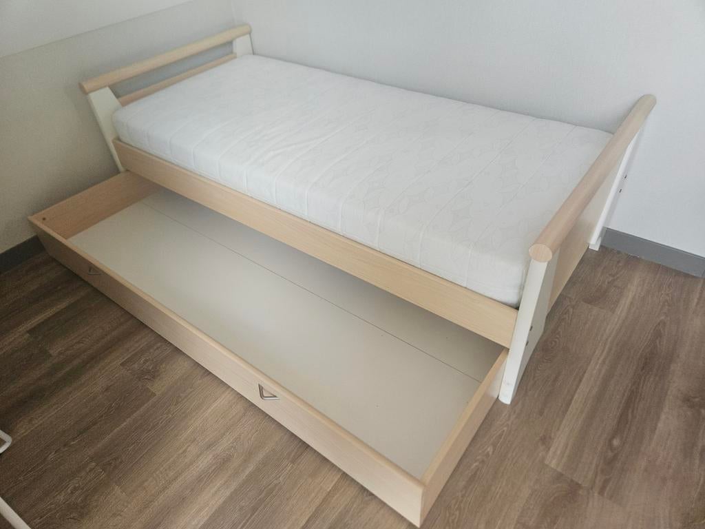 Eenpersoonsbed met opberglade, Ophalen, Gebruikt, 90 cm, Eenpersoons
