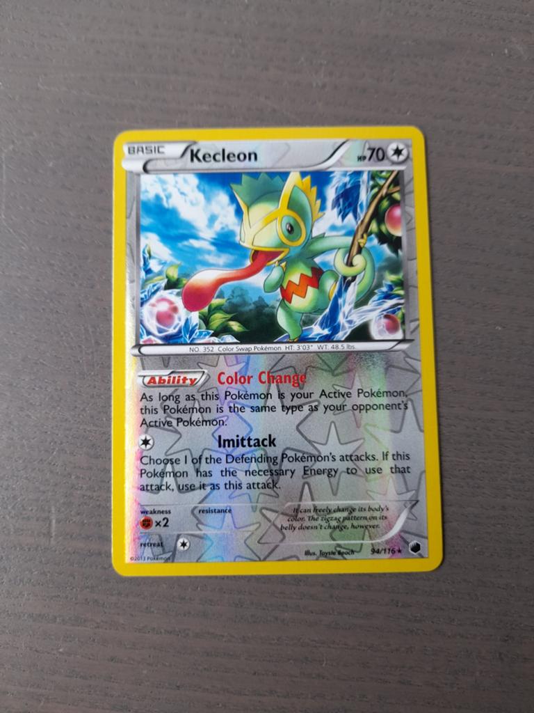 Plasma freeze 94/116 kecleon reverse, Ophalen of Verzenden, Gebruikt, Losse kaart, Foil