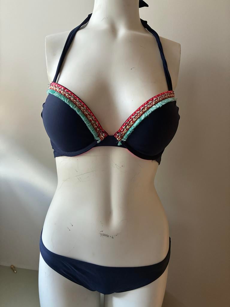 Hunkemöller nieuwe blauw beugel bikini 70 D/S top ook in 80c, Ophalen of Verzenden, Nieuw, Blauw, Bikini