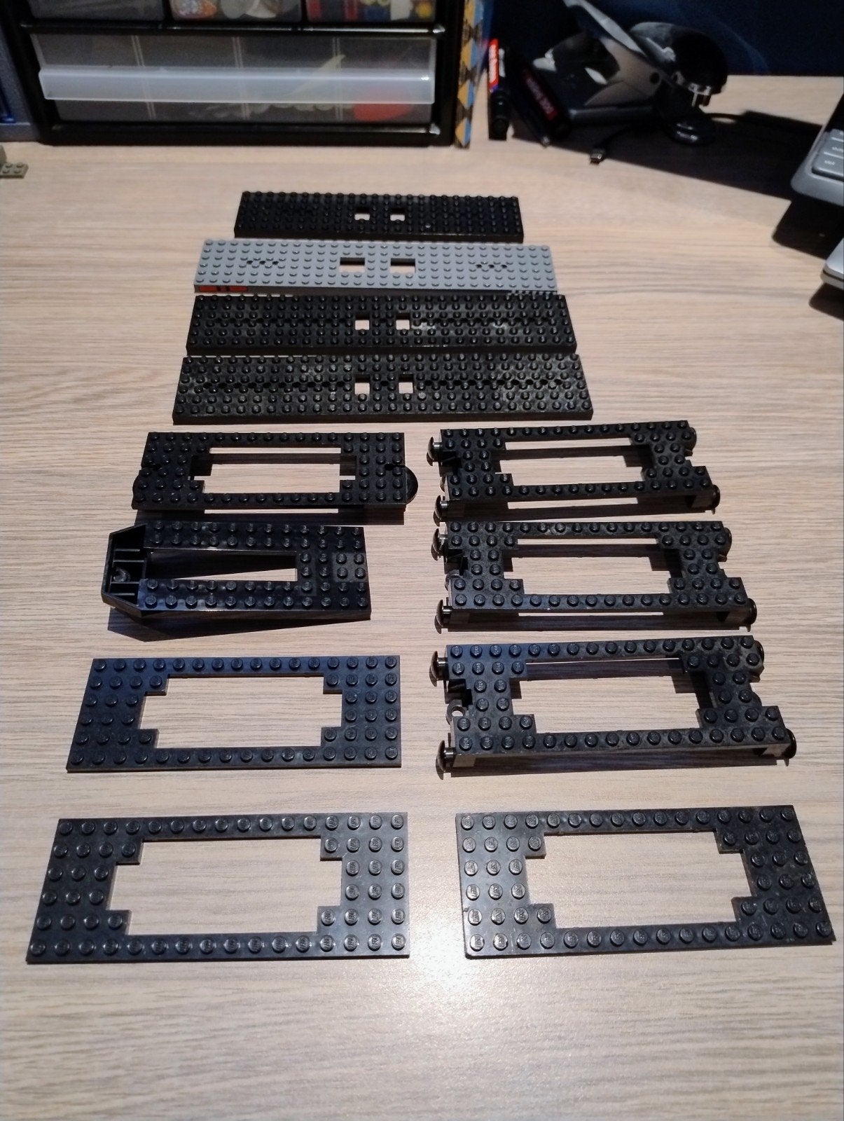 Lego trein plates (12 stuks), Ophalen of Verzenden, Zo goed als nieuw, Losse stenen, Lego