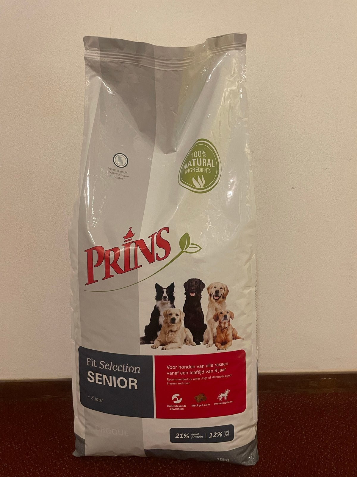 Prins Fit Selection Senior hondenvoer 15 kg – ongeopend, Ophalen, Hond