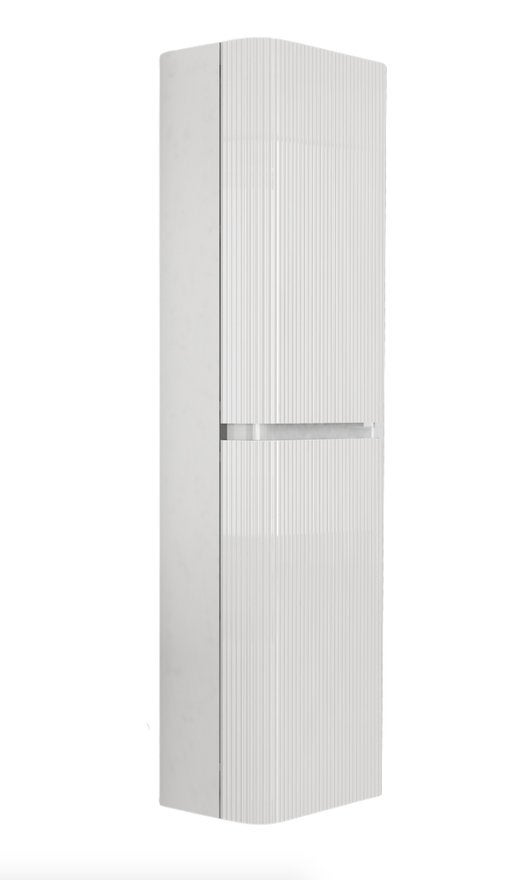 Kolomkast, glans wit, ribbels, modern, luxe stijl, Virka 140, Ophalen of Verzenden, Nieuw