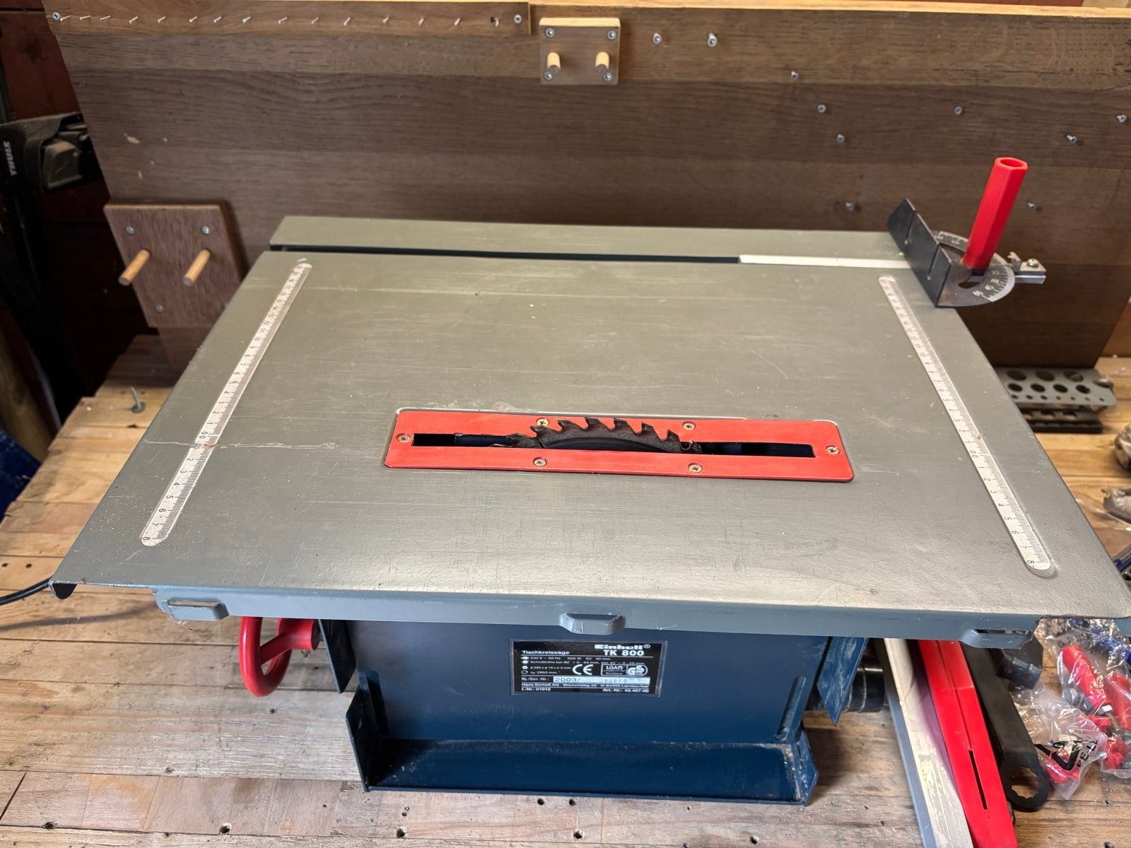 Tafelzaag - Einhell TK 800, Doe-het-zelf en Verbouw, Ophalen, Gebruikt, Cirkelzaag, 600 tot 1200 watt