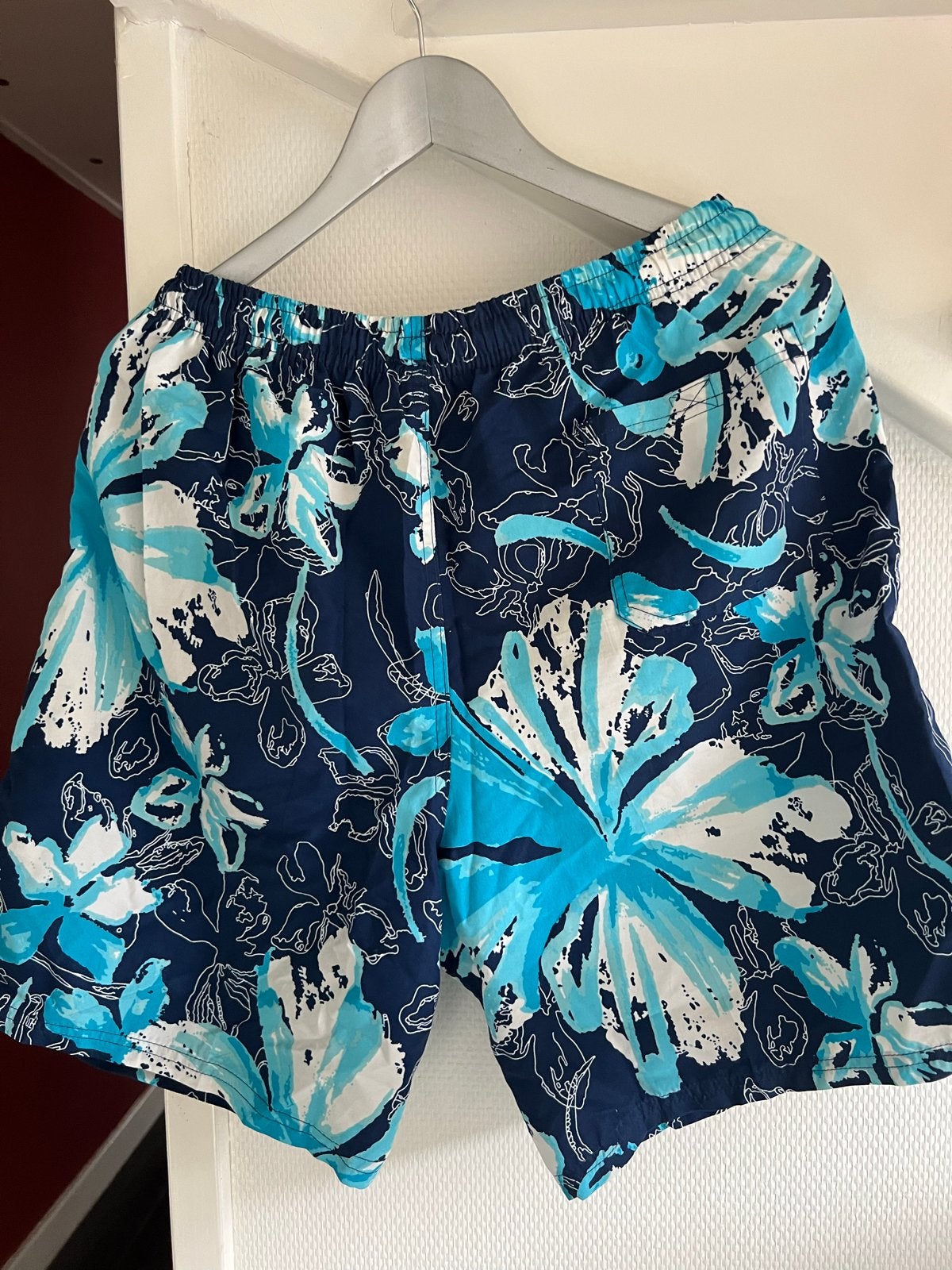 Heren Zwemshort XXL - Blauw met Bloemenprint, Ophalen of Verzenden, Overige maten, Blauw, Zwemshort