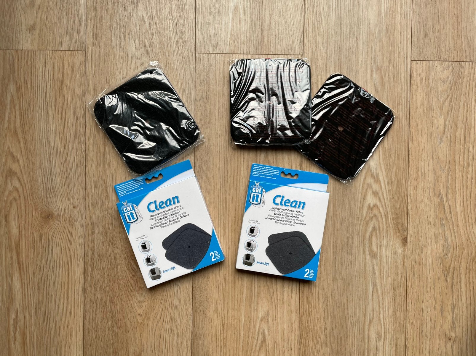 Catit Design Kattenbak Vervangkoolfilters 3 stuks - Nieuw, Ophalen of Verzenden, Nieuw, Gesloten