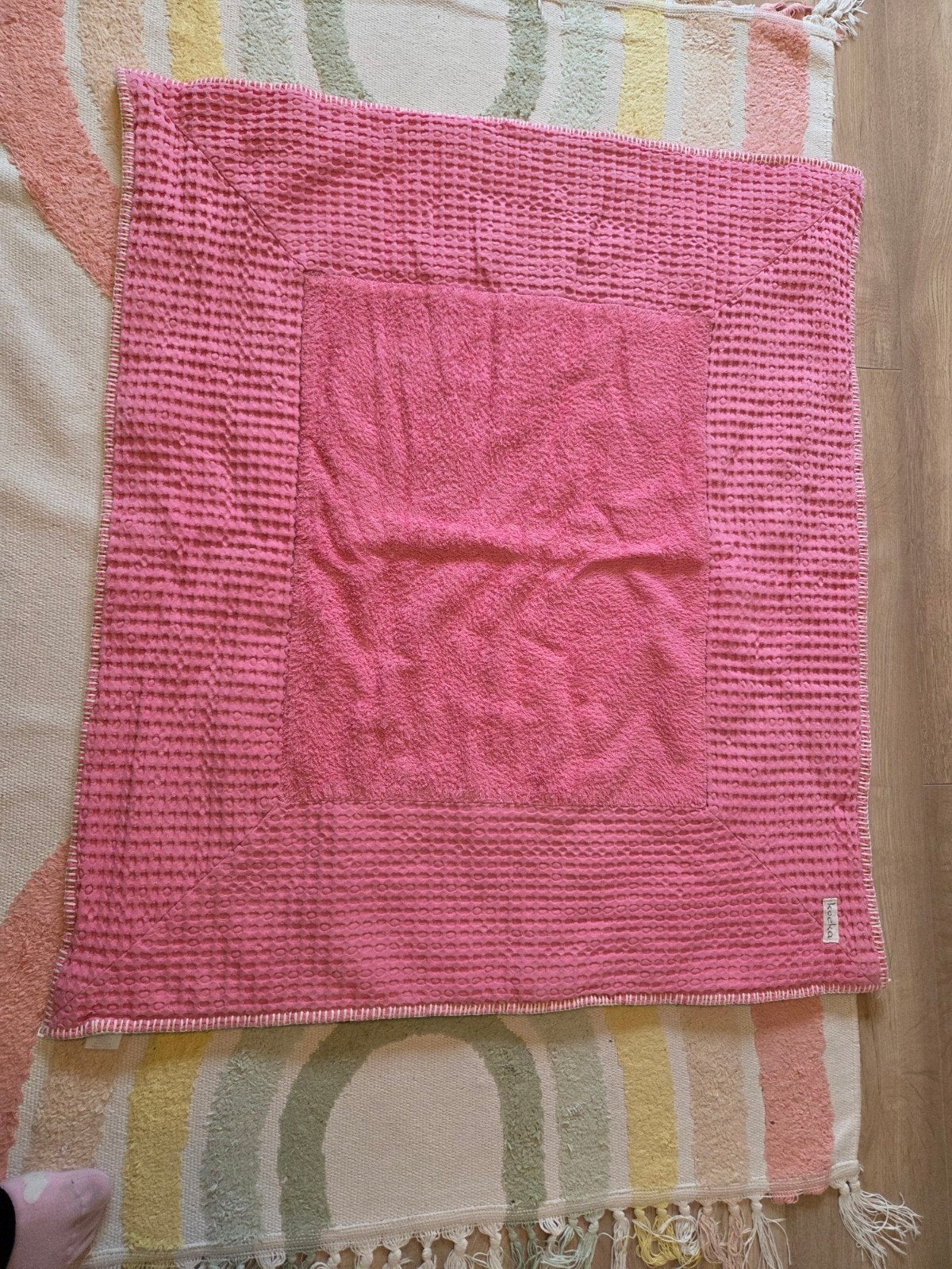 Koeka boxkleed roze rood 7595 cm, Ophalen of Verzenden, Gebruikt, Rechthoekig, Boxkleed