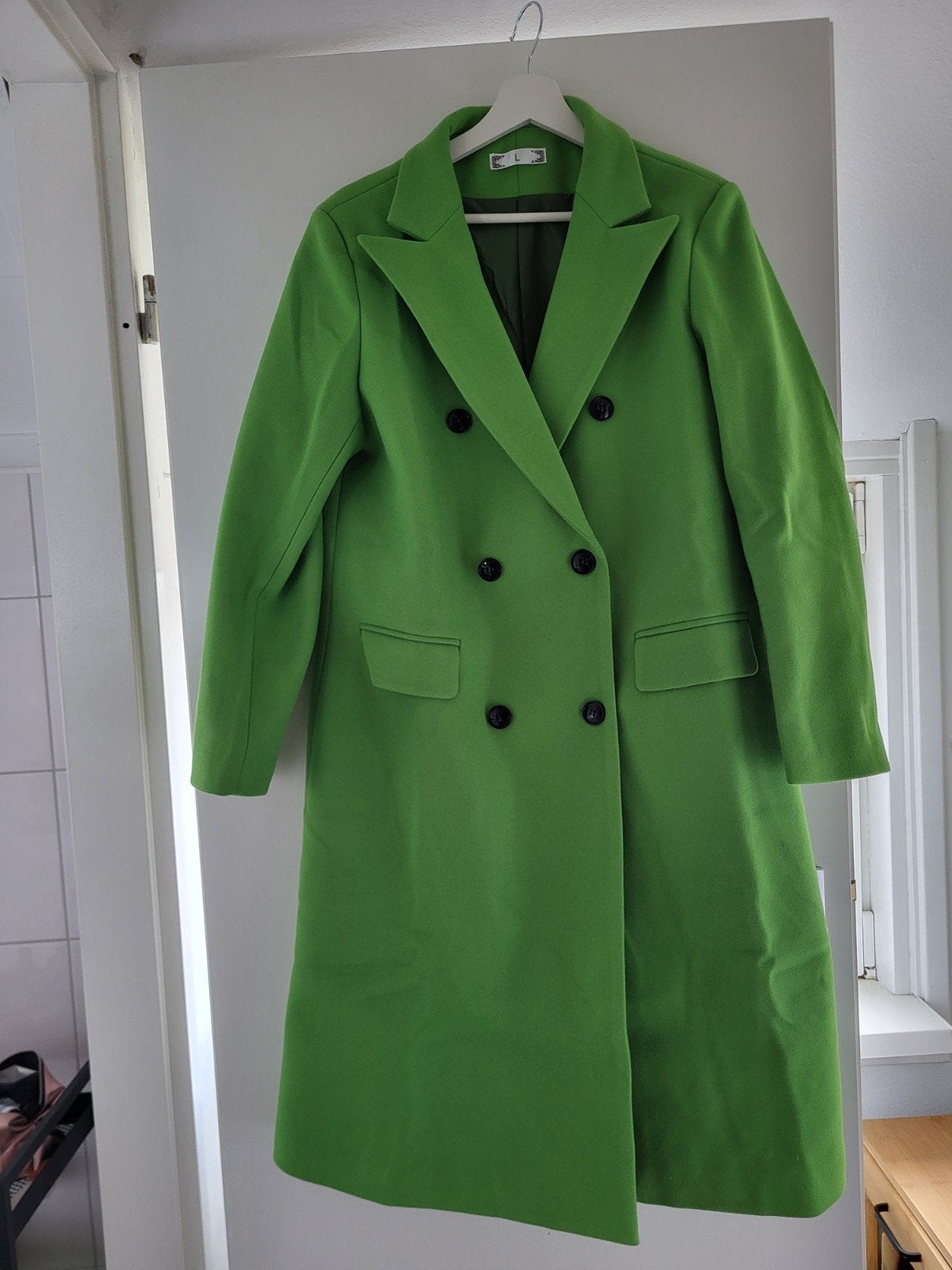 Lange groene jas, Ophalen, Maat 42/44 (L), Nieuw, Onbekend