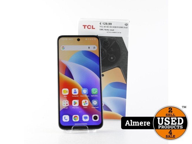 TCL 60 SE 4G 8GB/512GB Dual SIM | Nette staat, Telecommunicatie, Mobiele telefoons | Overige merken, TCL, Zo goed als nieuw, Support@tcl.com
