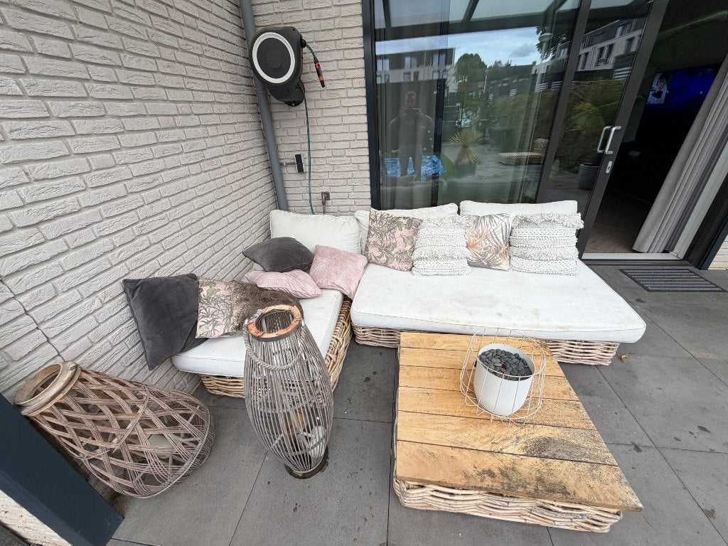 Loungeset Met tafel en Hocker, Ophalen, Nieuw, Loungeset, Wicker