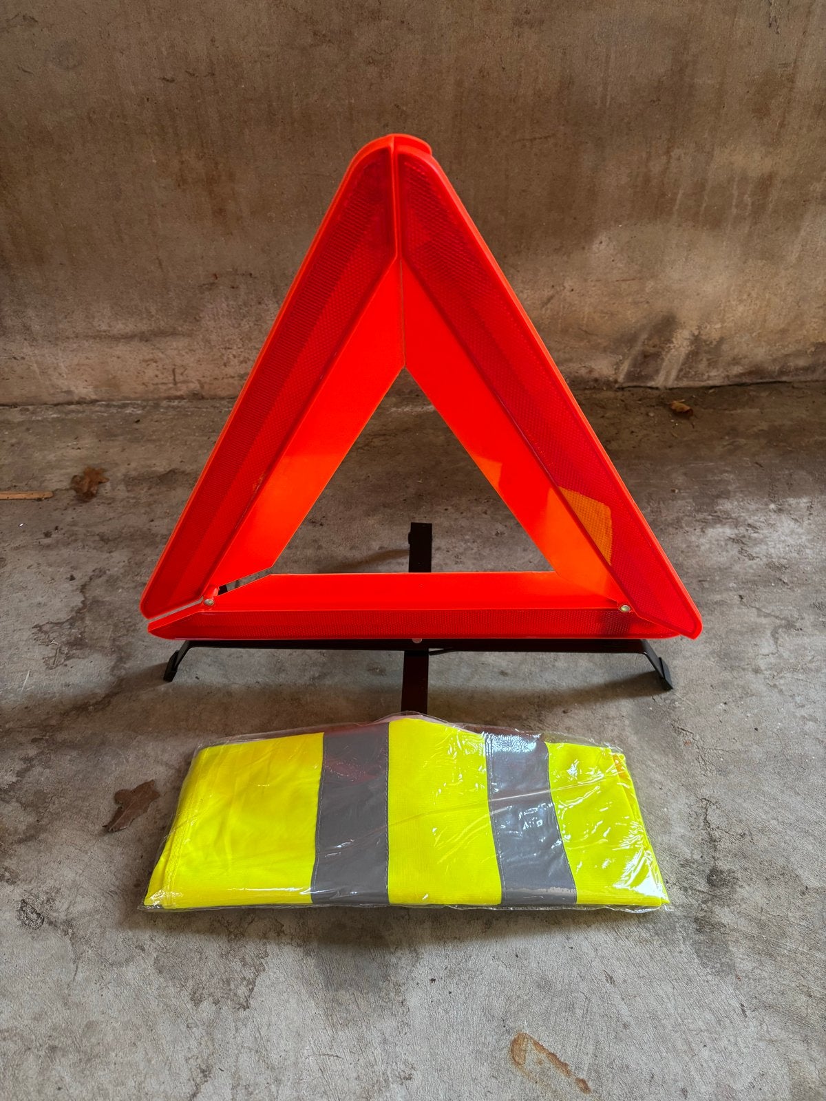 Gevarendriehoek met geel hesje - Veiligheidskit auto, Ophalen, Nieuw