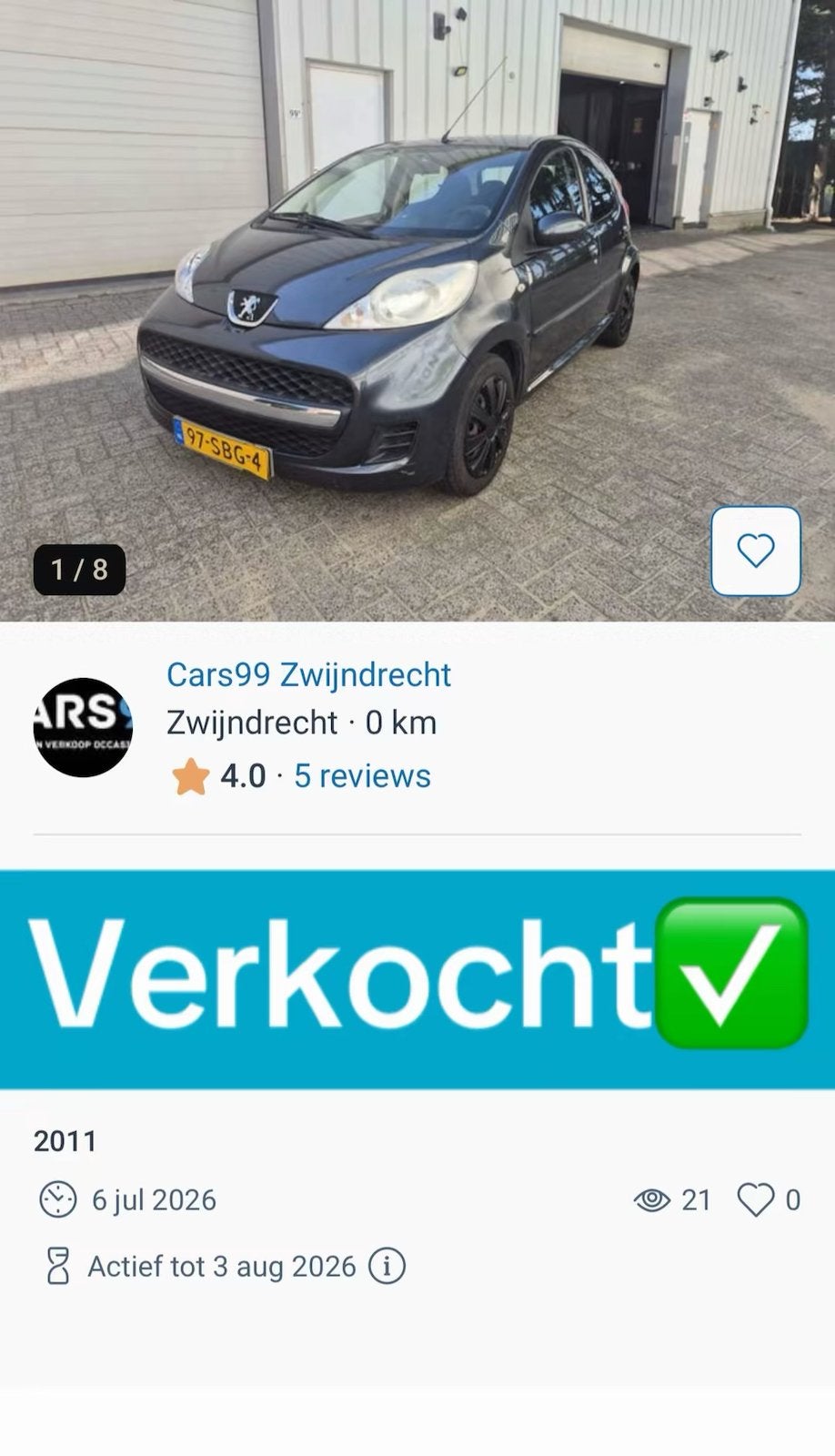 Peugeot 107 1.0 12V 5DR 2011 | 5DRS | Airco, Auto's, Peugeot, Bedrijf, Benzine, A, Hatchback, Handgeschakeld, Origineel Nederlands