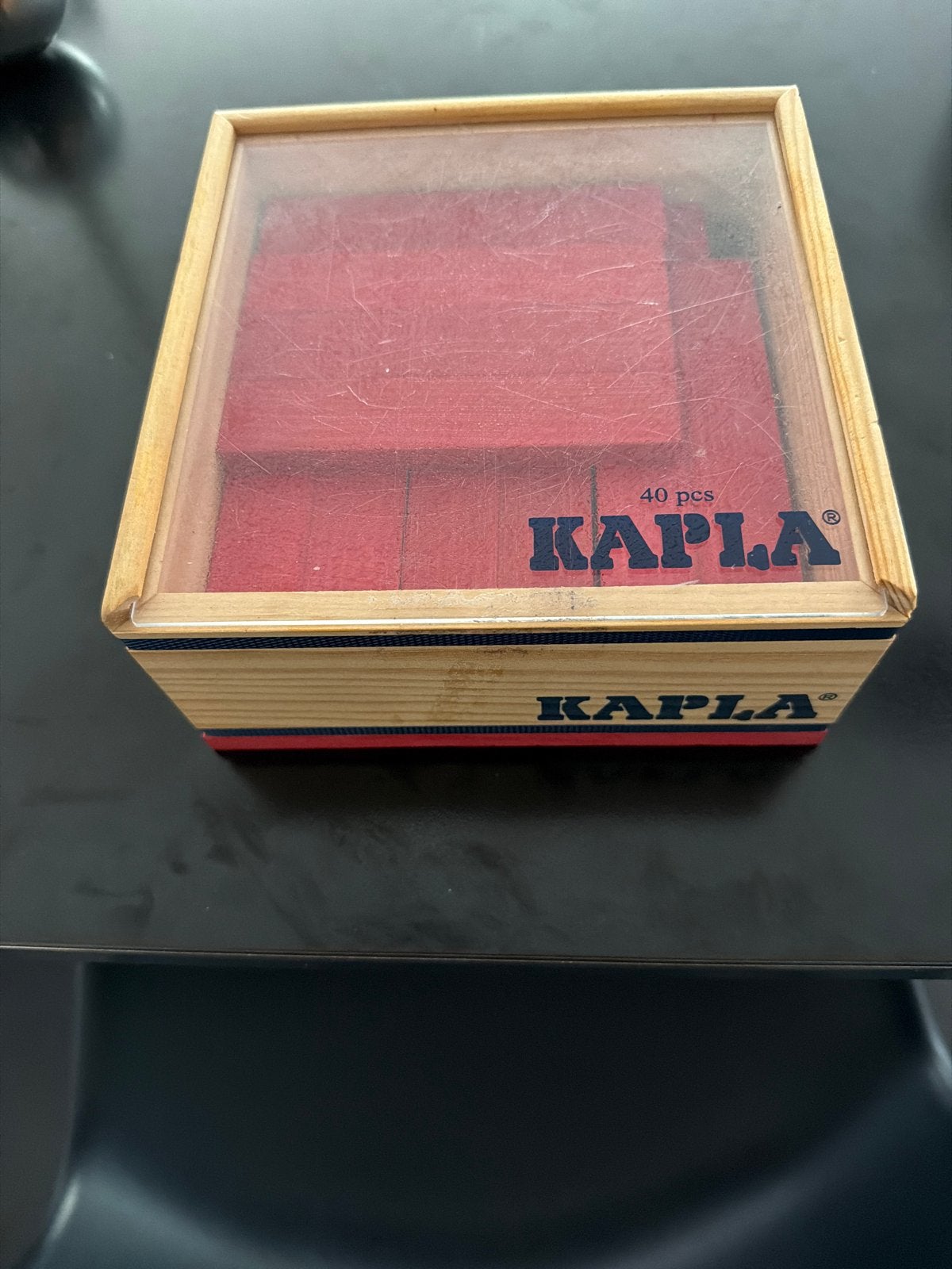 Kapla bouwblokken 40 stuks Rood in houten doos, Ophalen of Verzenden, Zo goed als nieuw, Overige merken