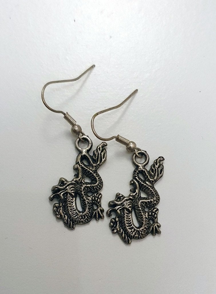 Draak oorbellen, Overige materialen, Hangers, Nieuw, Ophalen of Verzenden