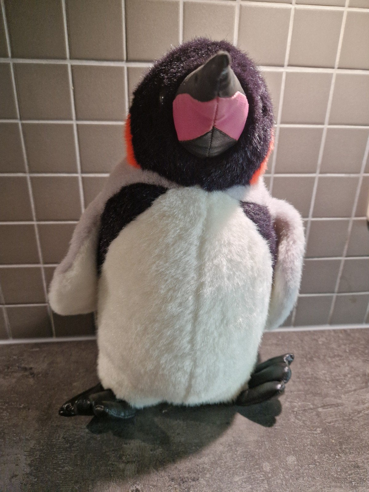 Grote Pinguïn Knuffel - 31 cm hoog, Pinguïn, Zwart, Ophalen of Verzenden, Zo goed als nieuw