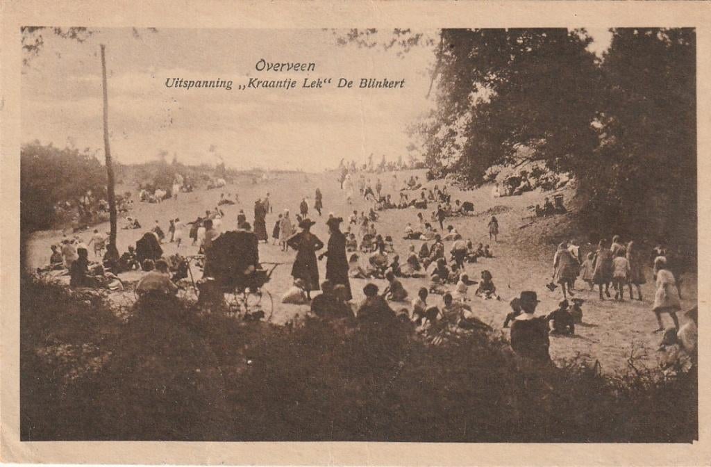 Overveen uitspanning kraantje lek de Blinkert 1920, Ophalen of Verzenden, 1920 tot 1940, Gelopen, Noord-Holland