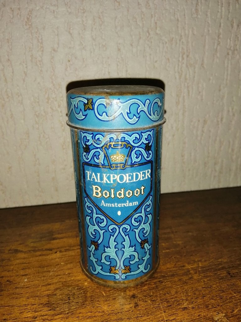 blikje - Boldoot talkpoeder, Verzamelen, Blikken, Ophalen of Verzenden, Gebruikt, Overige, Overige merken