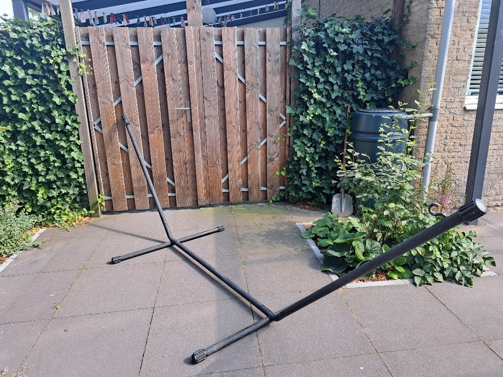 Standaard voor hangmat (fatboy), Ophalen, Gebruikt