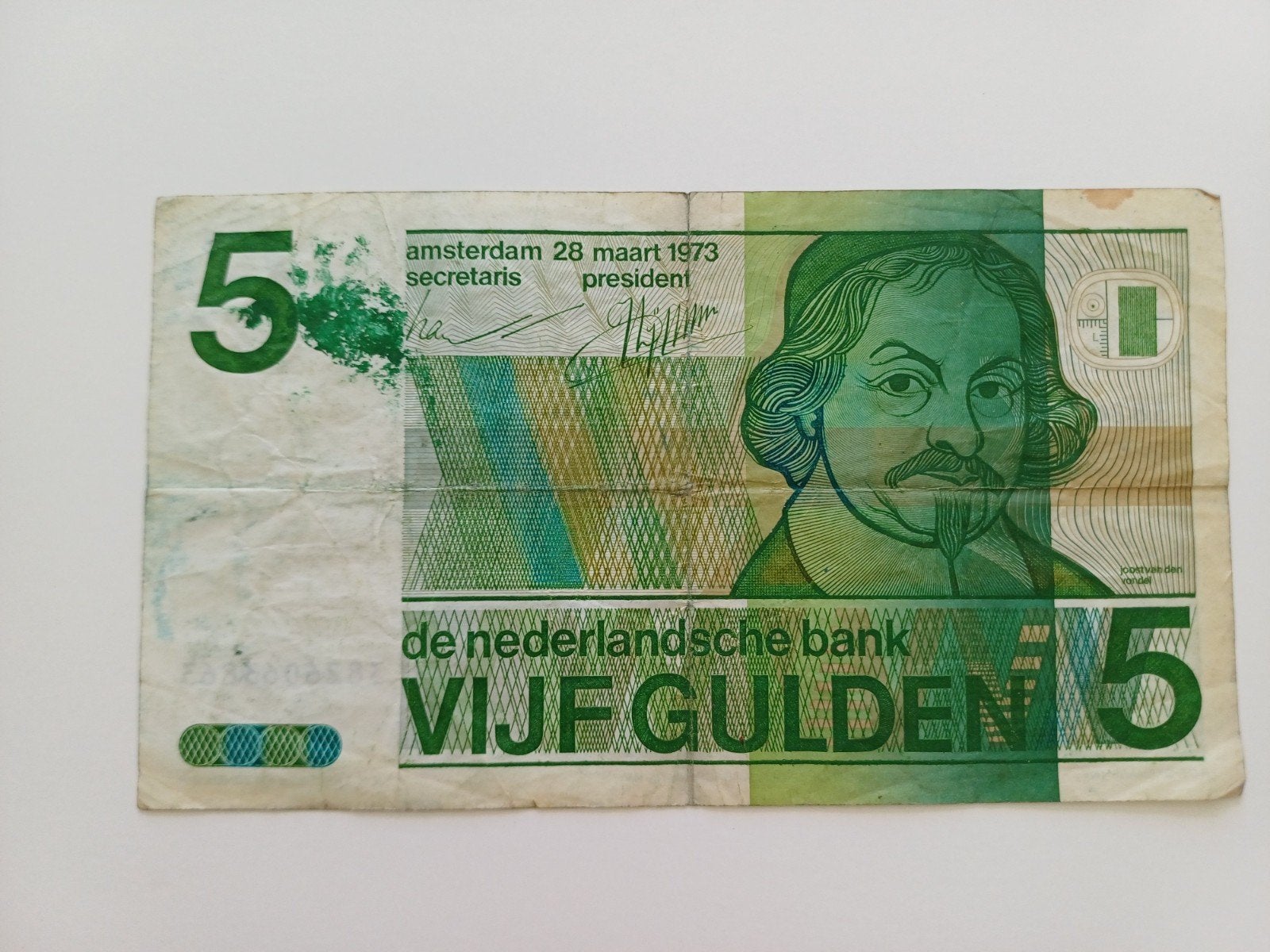 5 Gulden Biljet 1973 - De Nederlandse Bank, Postzegels en Munten, Bankbiljetten | Nederland, Ophalen of Verzenden