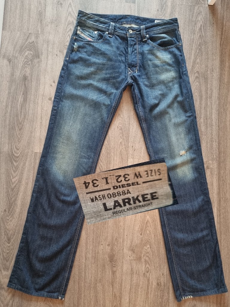 Diesel LARKEE W32 L34 = 32x34 - regular straight y2k #D1224, Diesel, Blauw, Diesel, W32 (confectie 46) of kleiner