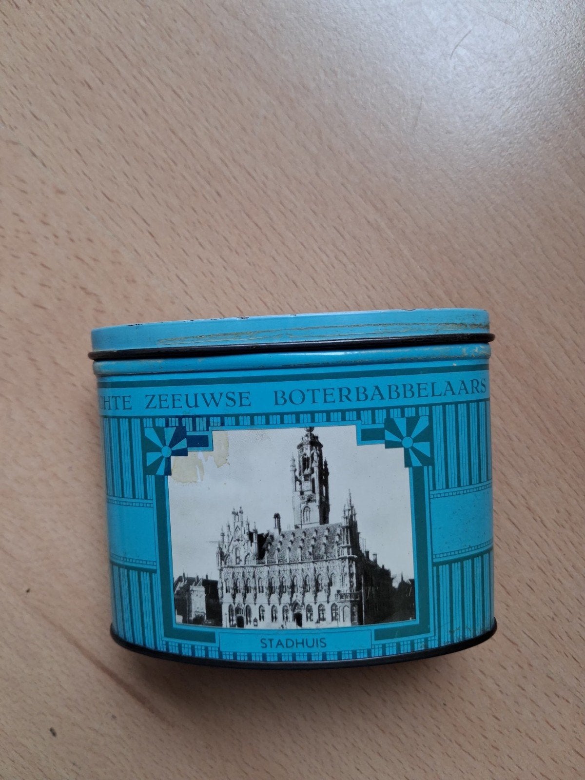 Vintage J.B. Diesch Zeeuwse Boterbabbelaars blikje, Ophalen of Verzenden, Gebruikt, Overige, Overige merken