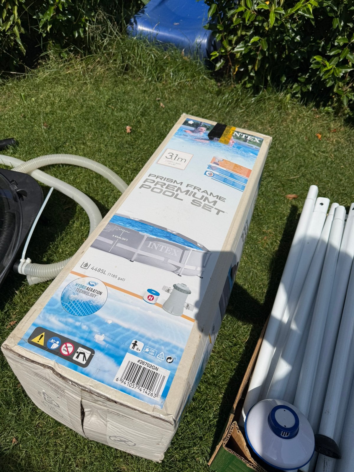 Intex Prism Frame Premium zwembad Set Ø 3,1 meter – bieden, Ophalen, Gebruikt, Afdekzeil