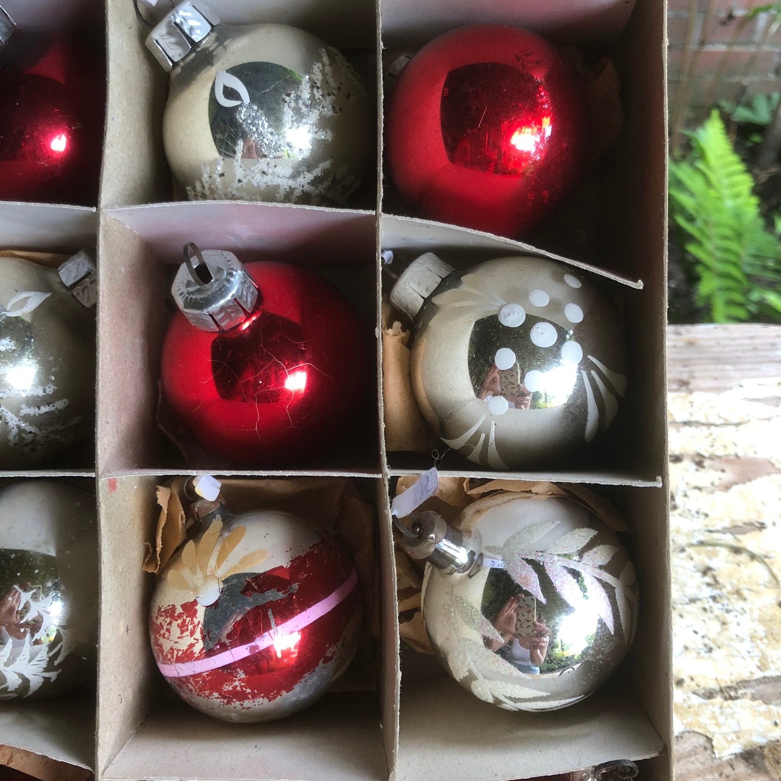 Doos met 20 oude kerstballen, Ophalen of Verzenden