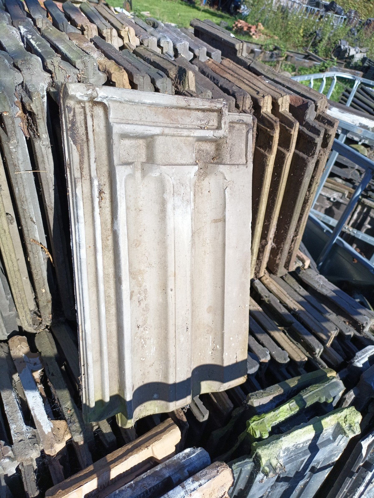 vlakke mulden dakpannen, Doe-het-zelf en Verbouw, Ophalen, Gebruikt, Steen of Klei, 15 m² of meer