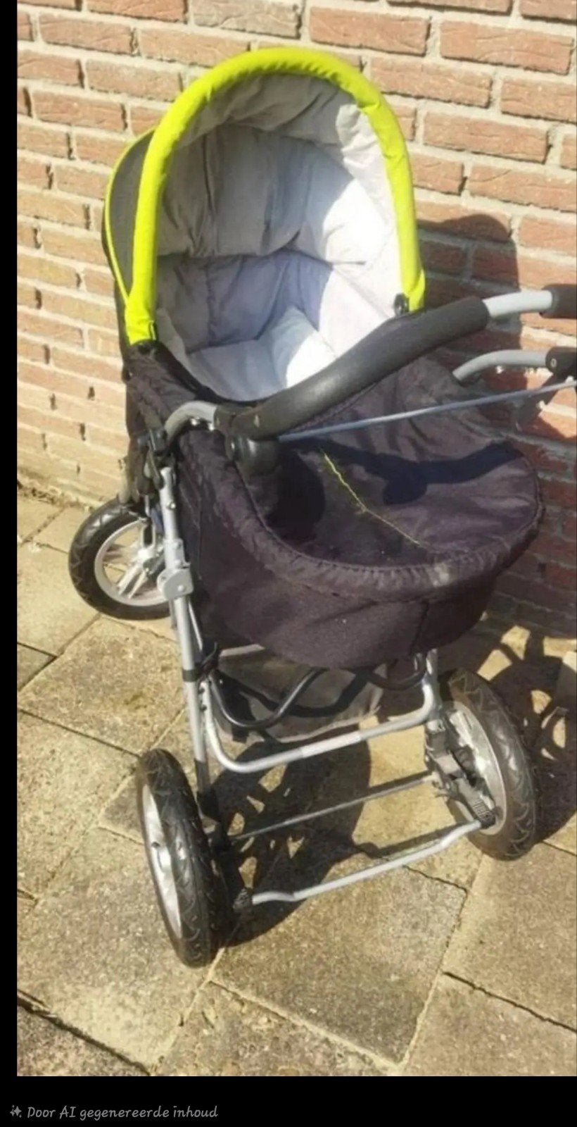 Complete kinderwagen met reiswieg en zitje, Ophalen, Gebruikt, Overige merken, Met reiswieg