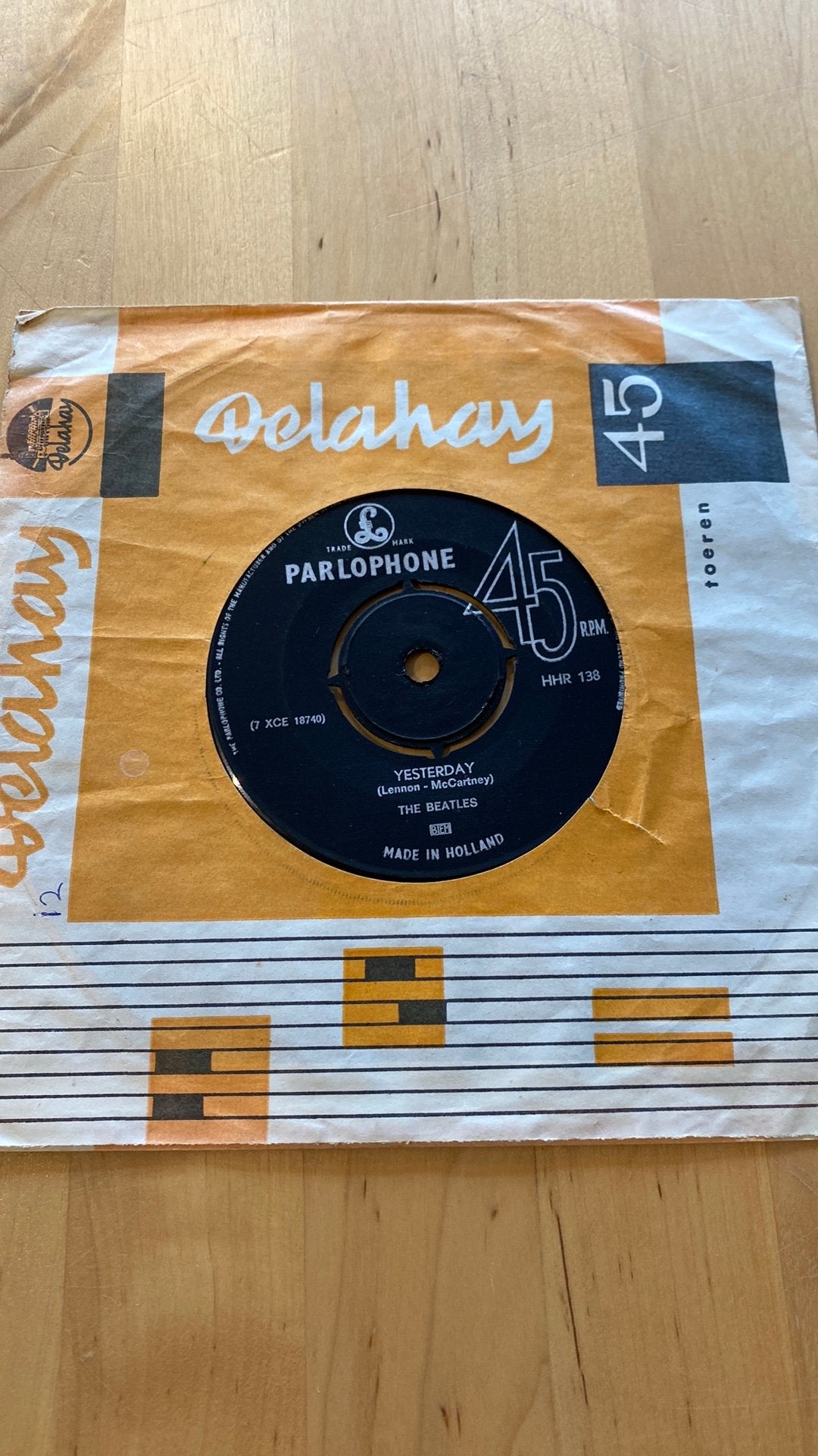 Vinyl single the Beatles - Yesterday, Ophalen of Verzenden, Gebruikt, Pop